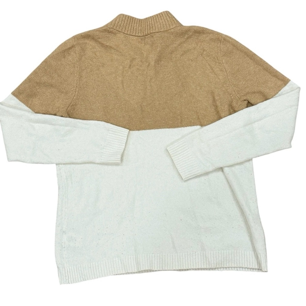 J. Crew Sweater Quarter Zip Sweater Women's Medium Gold Zipper - Picture 4 of 6